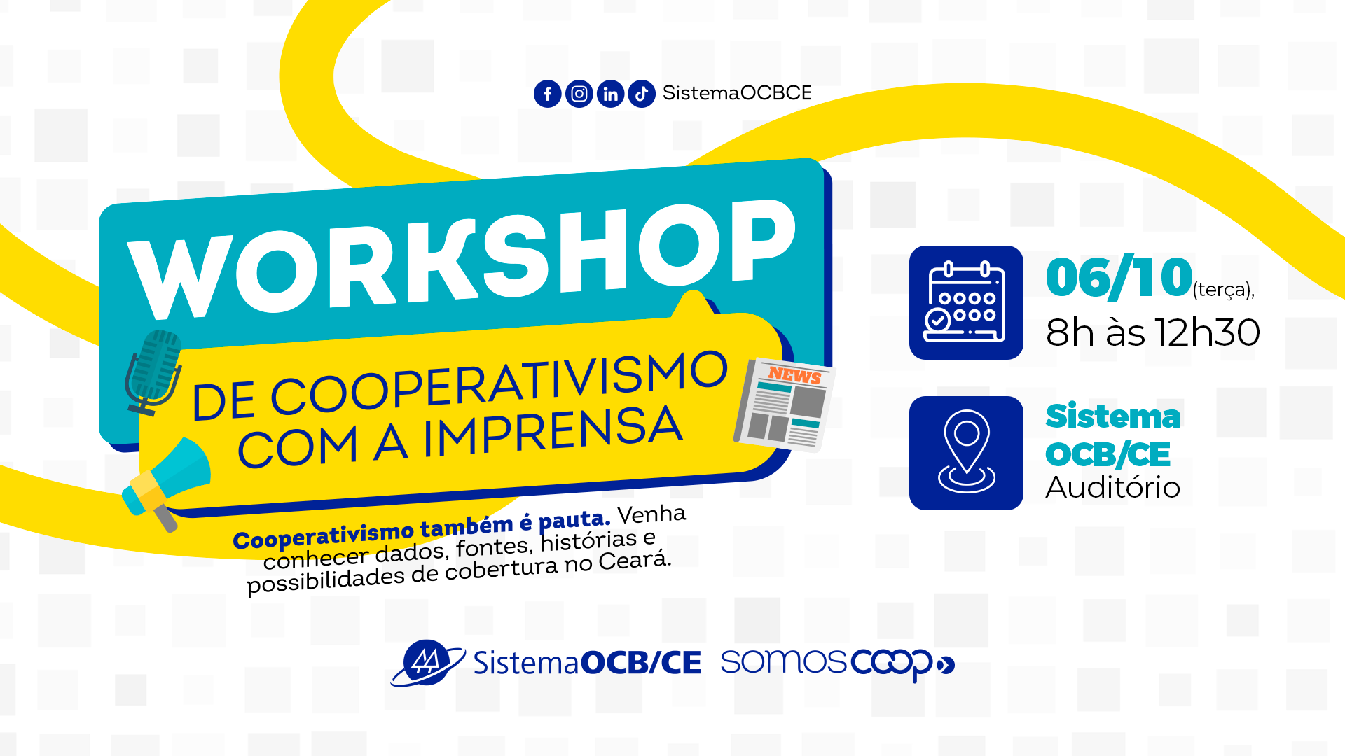 Sistema OCB/CE abre inscrições para Workshop de Cooperativismo com a Imprensa